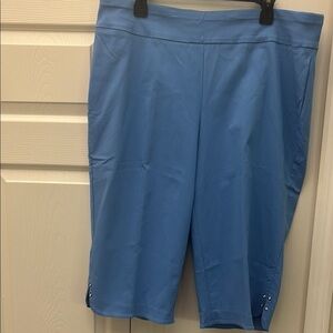 Counterparts Blue Capris 
rayon/nylon/spandex blend